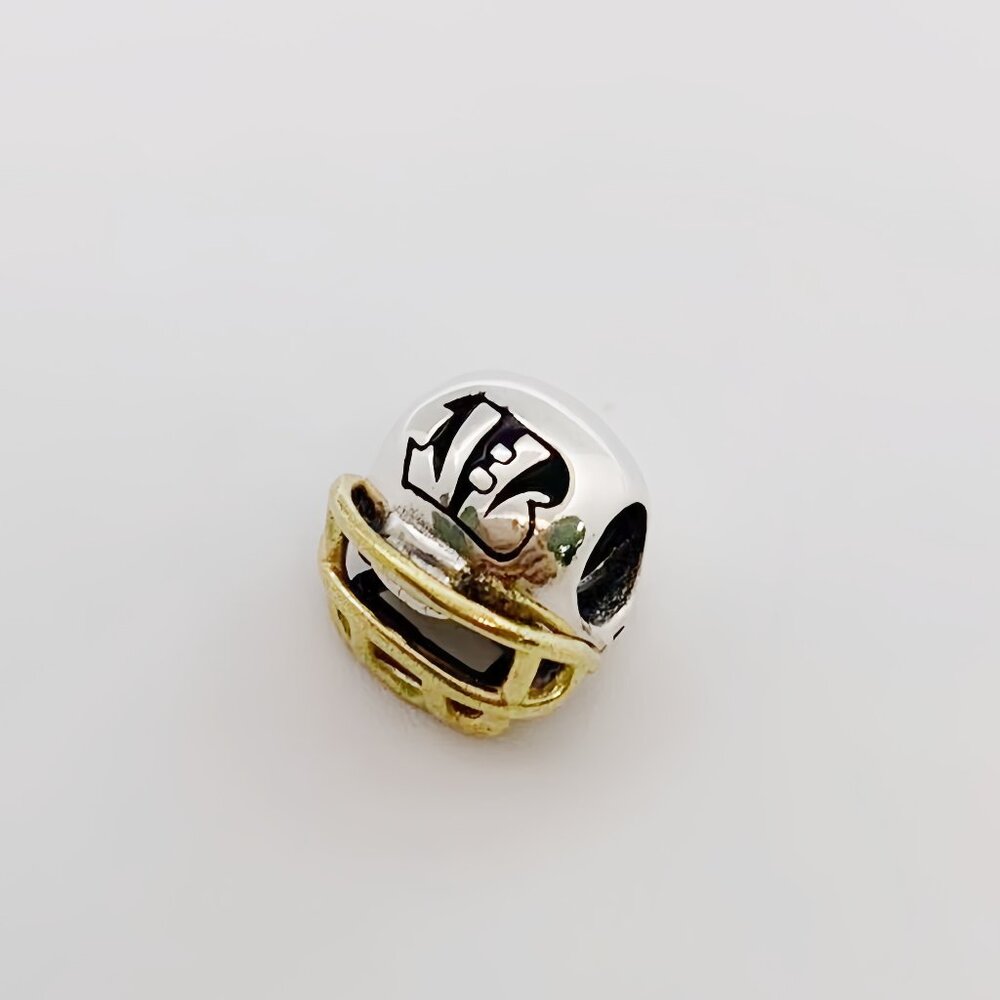 Pandora Cincinnati Bengals Football Helmet Bead Charm Pendant